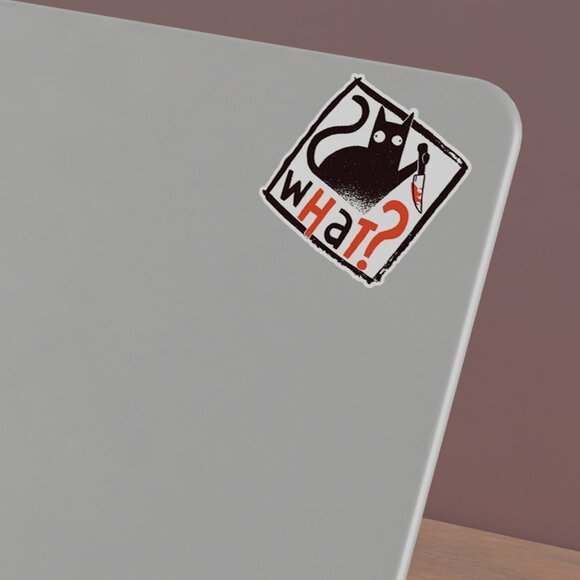 3pc - WHAT? Black Cat Sticker Decal Pack – Tumbler, Laptop - Picture 5 of 8